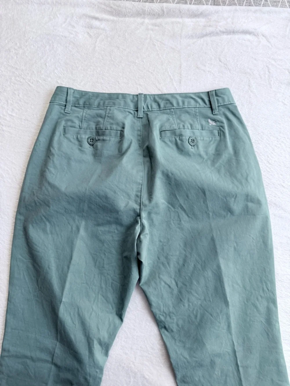 Eddie Bauer Legend Wash Curvy Straight Sage Green Chino Size 8 - Picture 5 of 7